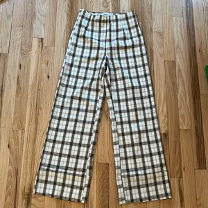 Princess Polly Wide Leg Plaid Pants